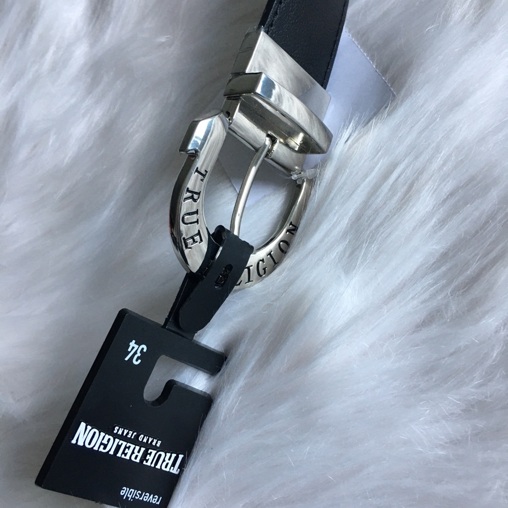 True Religion belt horseshoe words 34in